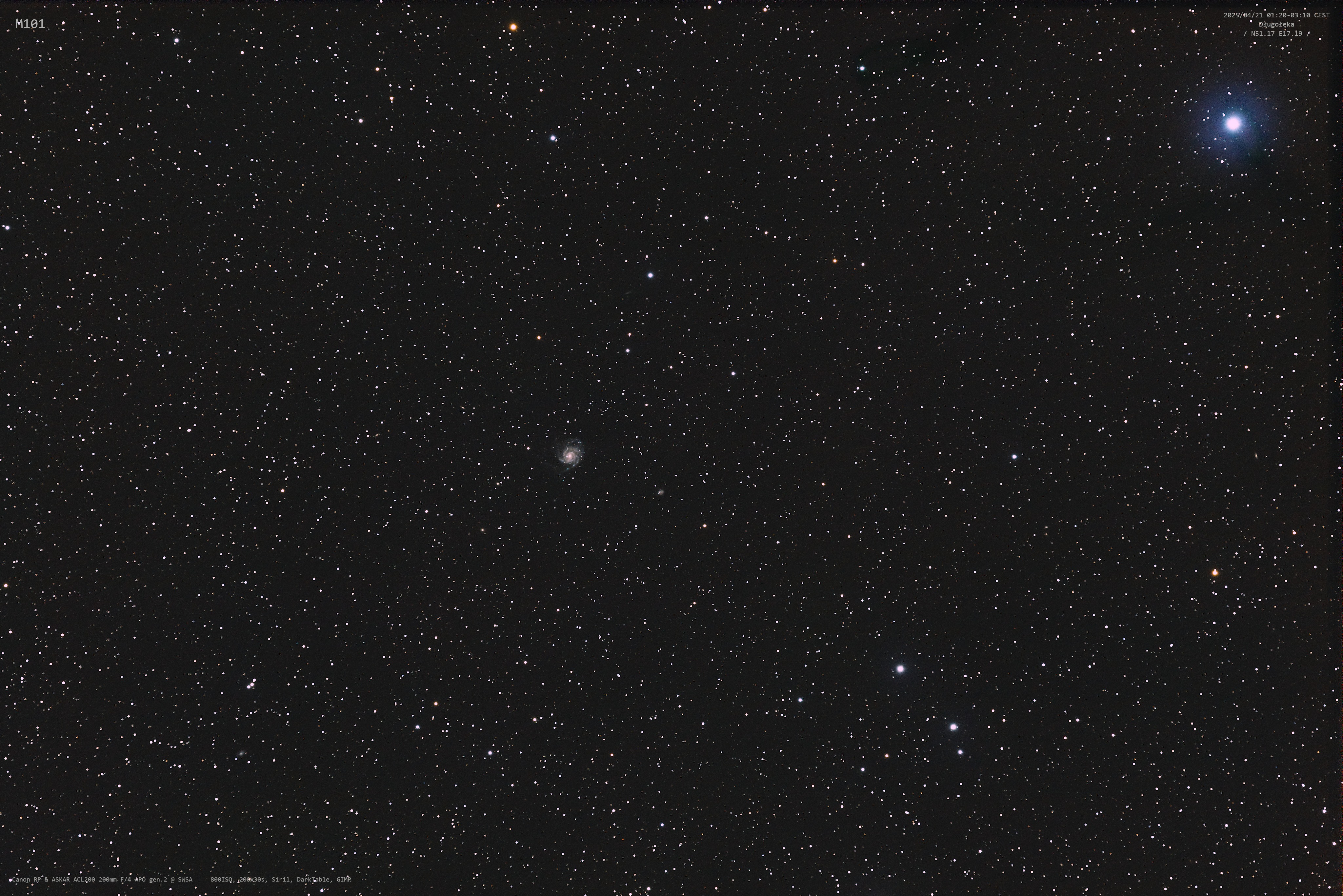 M101 Galaktyka Wiatraczek